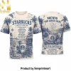 Starbucks Vintage Nautical Coffee Illustration All-Over Print T-Shirt