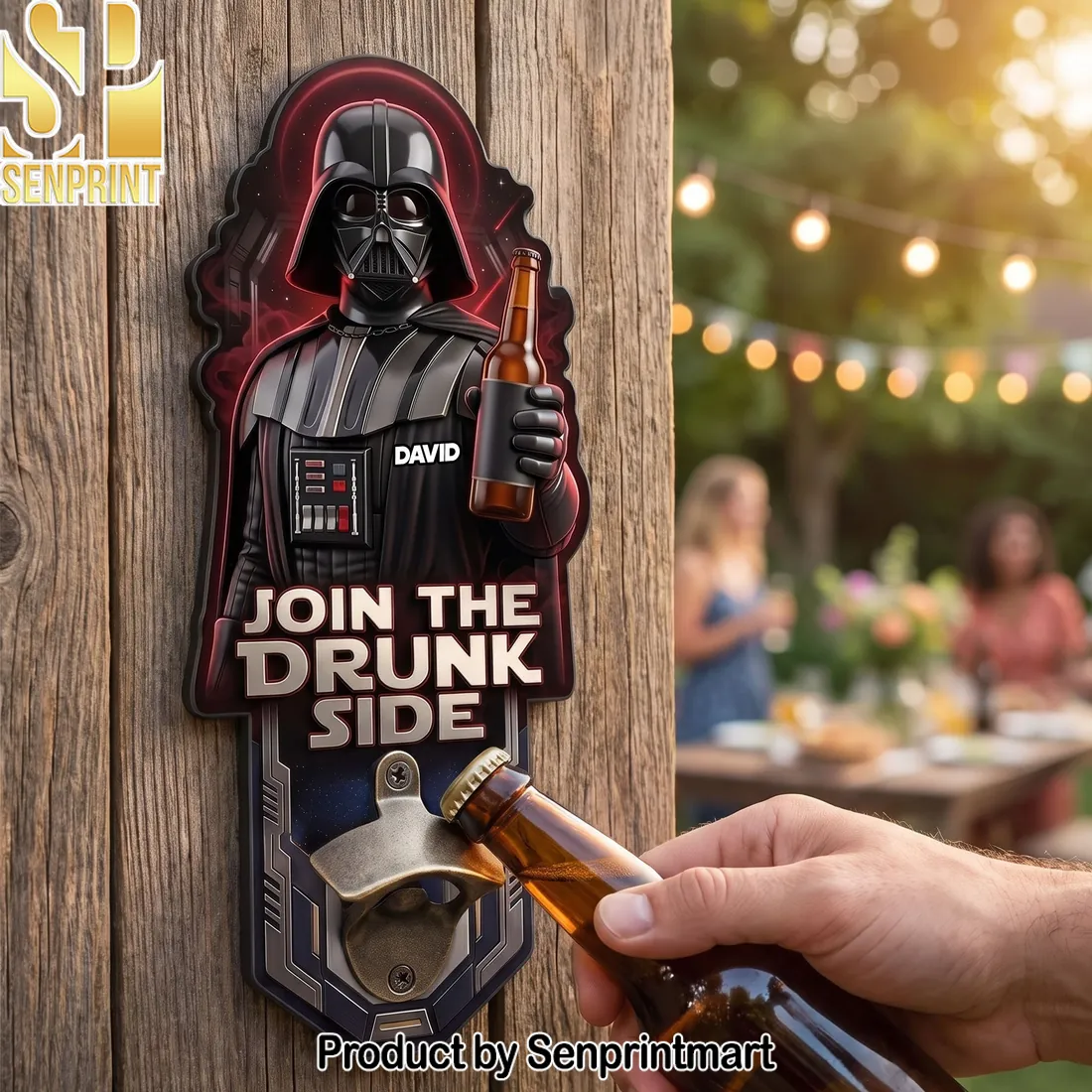Personalized Join The Drunk Side Darth Vader Wall Mounted Bottle Opener