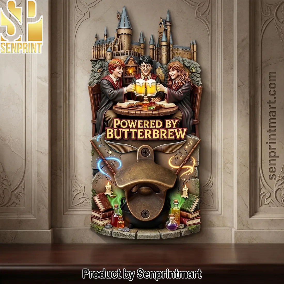 Powered by Butterbrew Wizarding World 3D Wall Mounted Bottle Opener