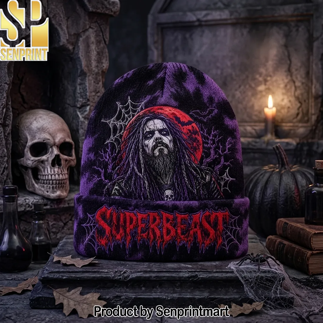 Rob Zombie Halloween Spooky Horror Knit Beanie Hat
