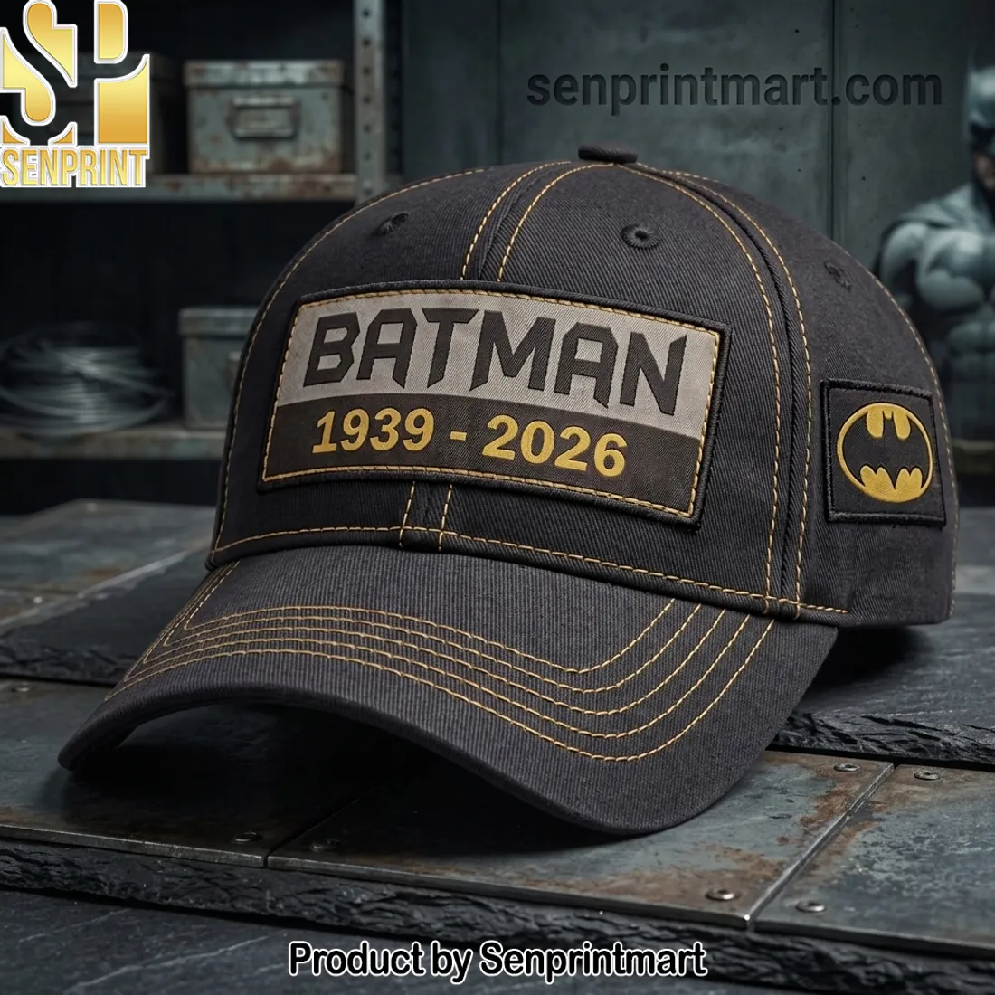 Batman 1939-2026 Commemorative Anniversary Vintage Baseball Cap Batman 1939-2026 Commemorative Anniversary Vintage Baseball Cap