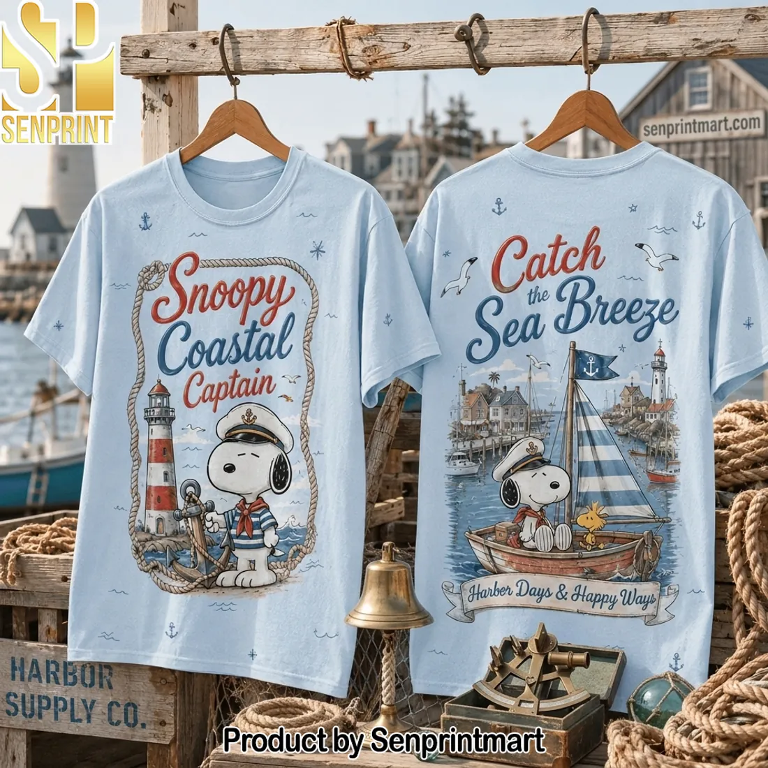 Snoopy Coastal Captain Catch the Sea Breeze Summer Beach 3D Shirt Snoopy Coastal Captain Catch the Sea Breeze Summer Beach 3D Shirt