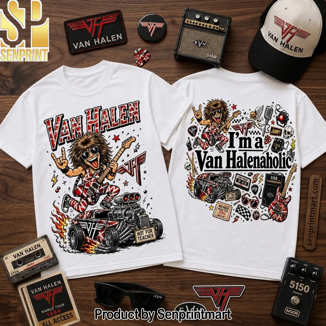 Van Halen I’m a Van Halenaholic Vintage Graphic T-Shirt Van Halen I’m a Van Halenaholic Vintage Graphic T-Shirt