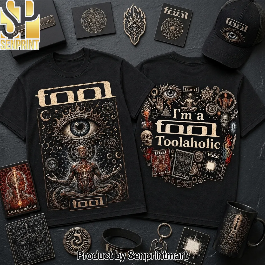 Tool Band I’m A Toolaholic Sacred Eye Vintage Graphic T-Shirt