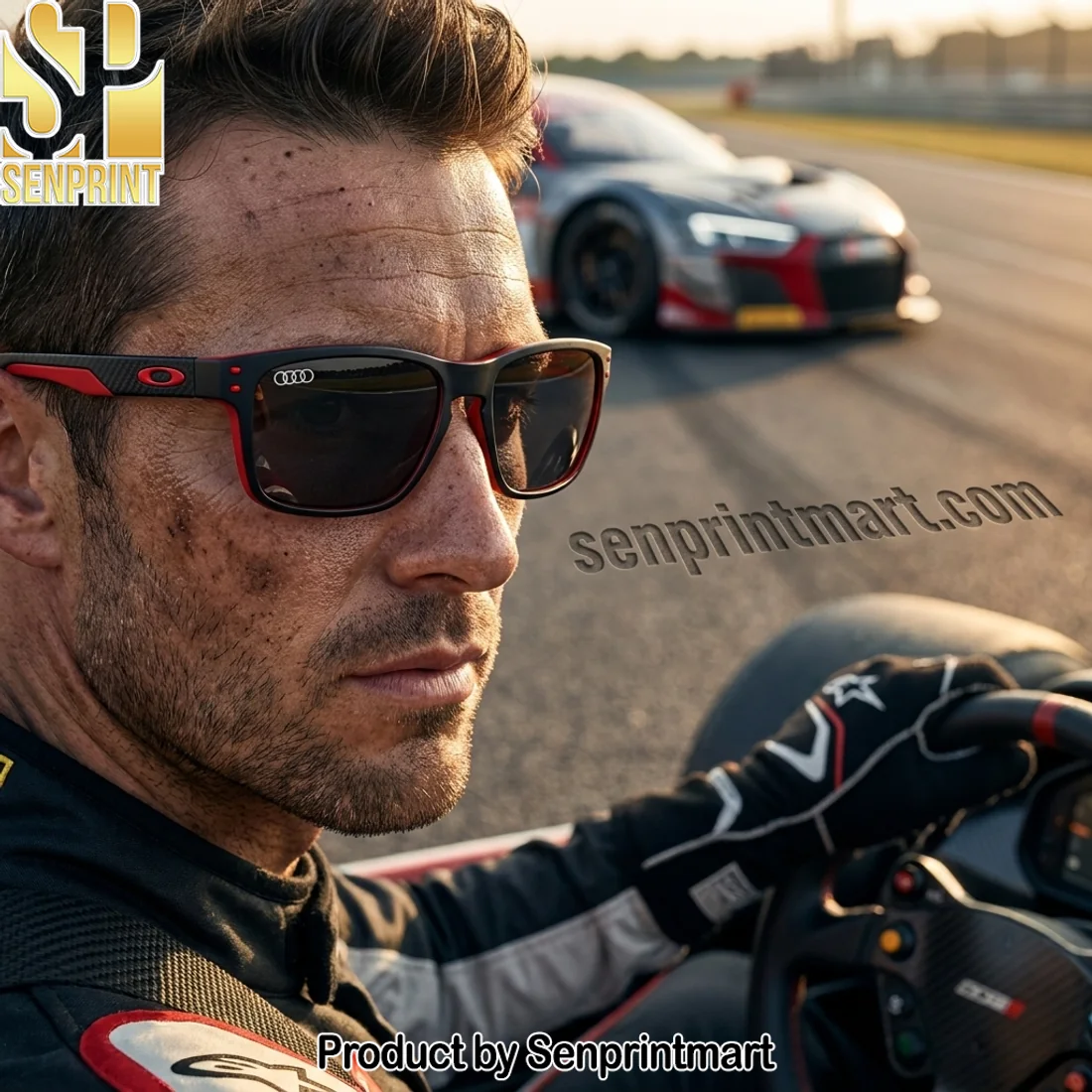 Oakley Audi Sport Edition Premium Red and Black Unisex Racing Sunglasses