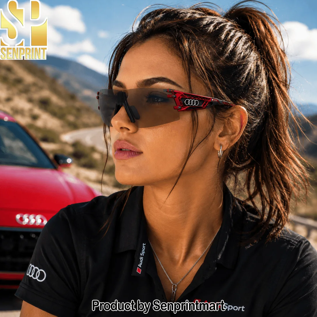 Oakley Audi Sport Edition Premium Red and Black Unisex Racing Sunglasses Oakley Audi Sport Edition Premium Red and Black Unisex Racing Sunglasses