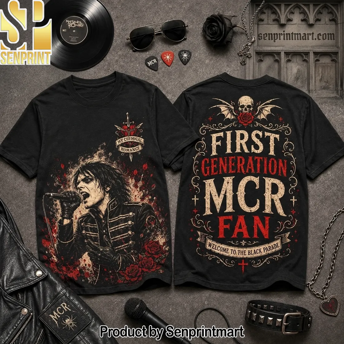 My Chemical Romance First Generation MCR Fan Black Parade Graphic T-Shirt