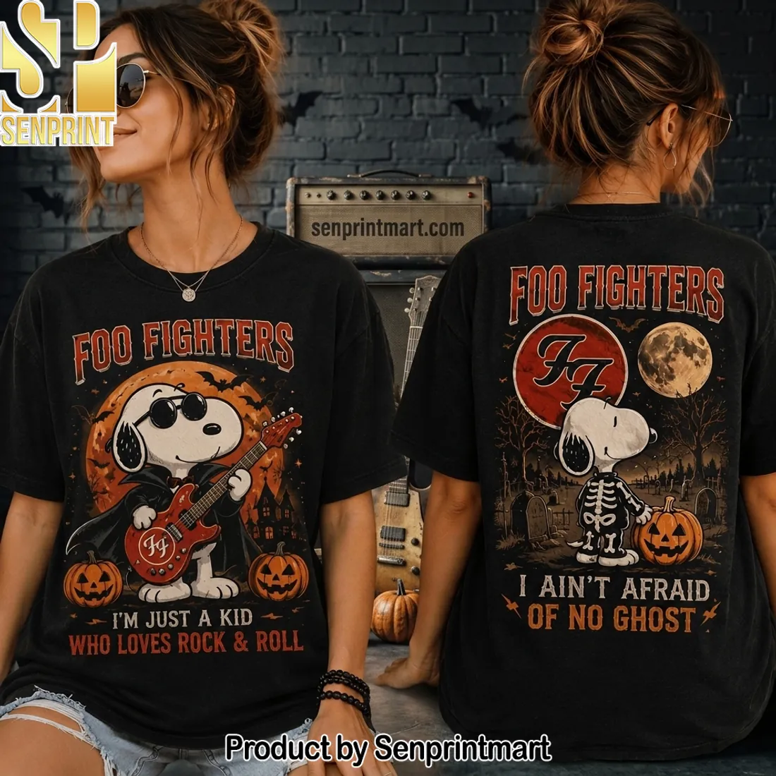 Foo Fighters Snoopy I’m Just A Kid Who Loves Rock And Roll T-Shirt