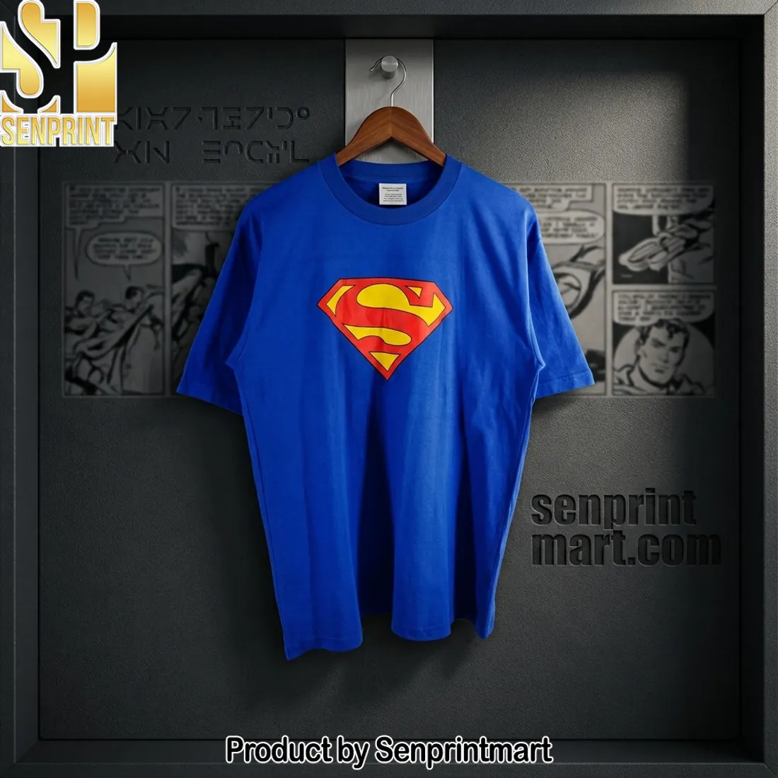 Classic Superman Logo Royal Blue Graphic T-Shirt