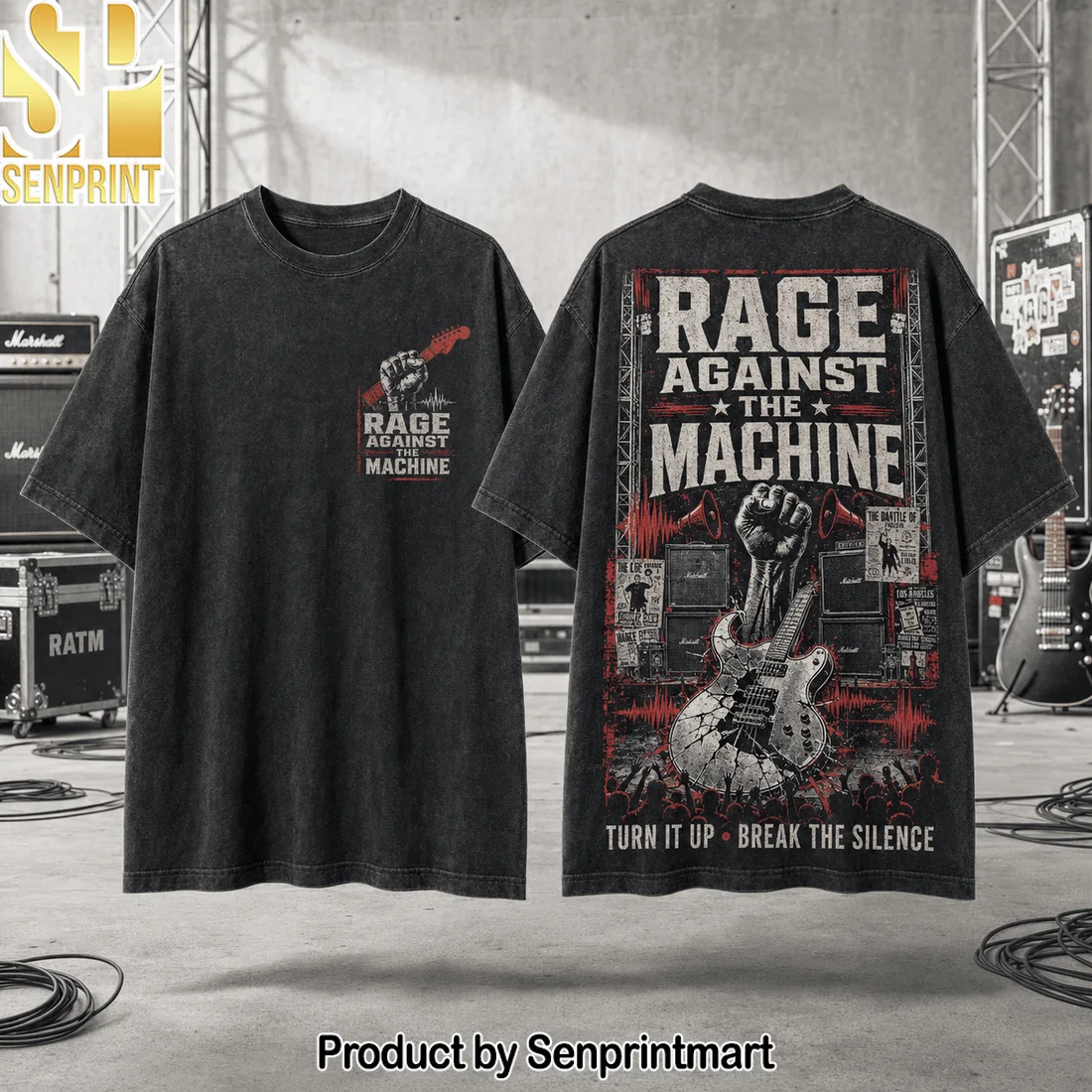 Rage Against the Machine Break the Silence Vintage Washed Graphic T-Shirt