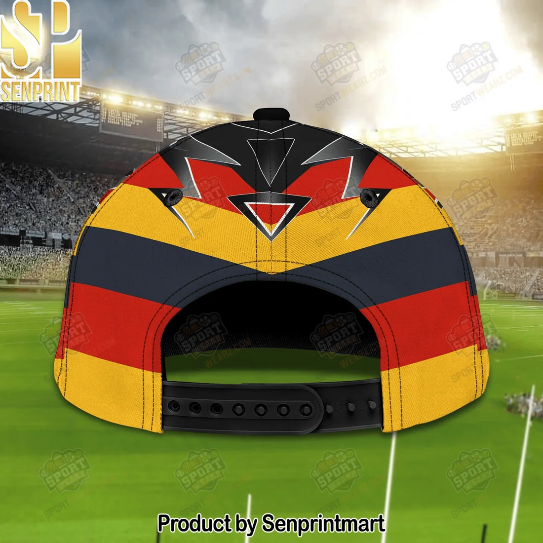Adelaide Crows AFL Premium Mascot Graphic All Over Print Adjustable Baseball Cap Adelaide Crows AFL Premium Mascot Graphic All Over Print Adjustable Baseball Cap