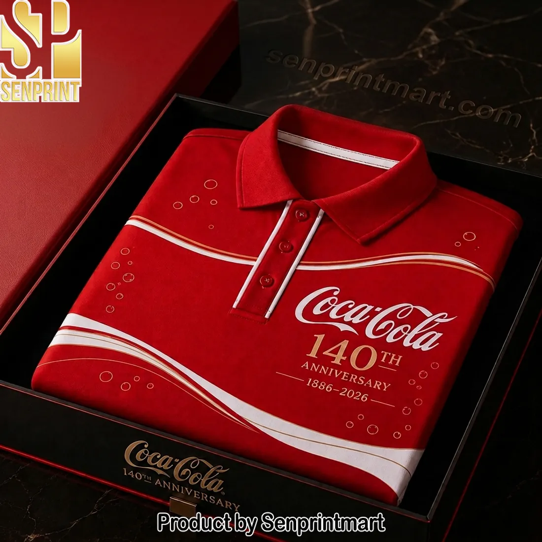 Coca-Cola 140th Anniversary Limited Edition Red Polo Shirt