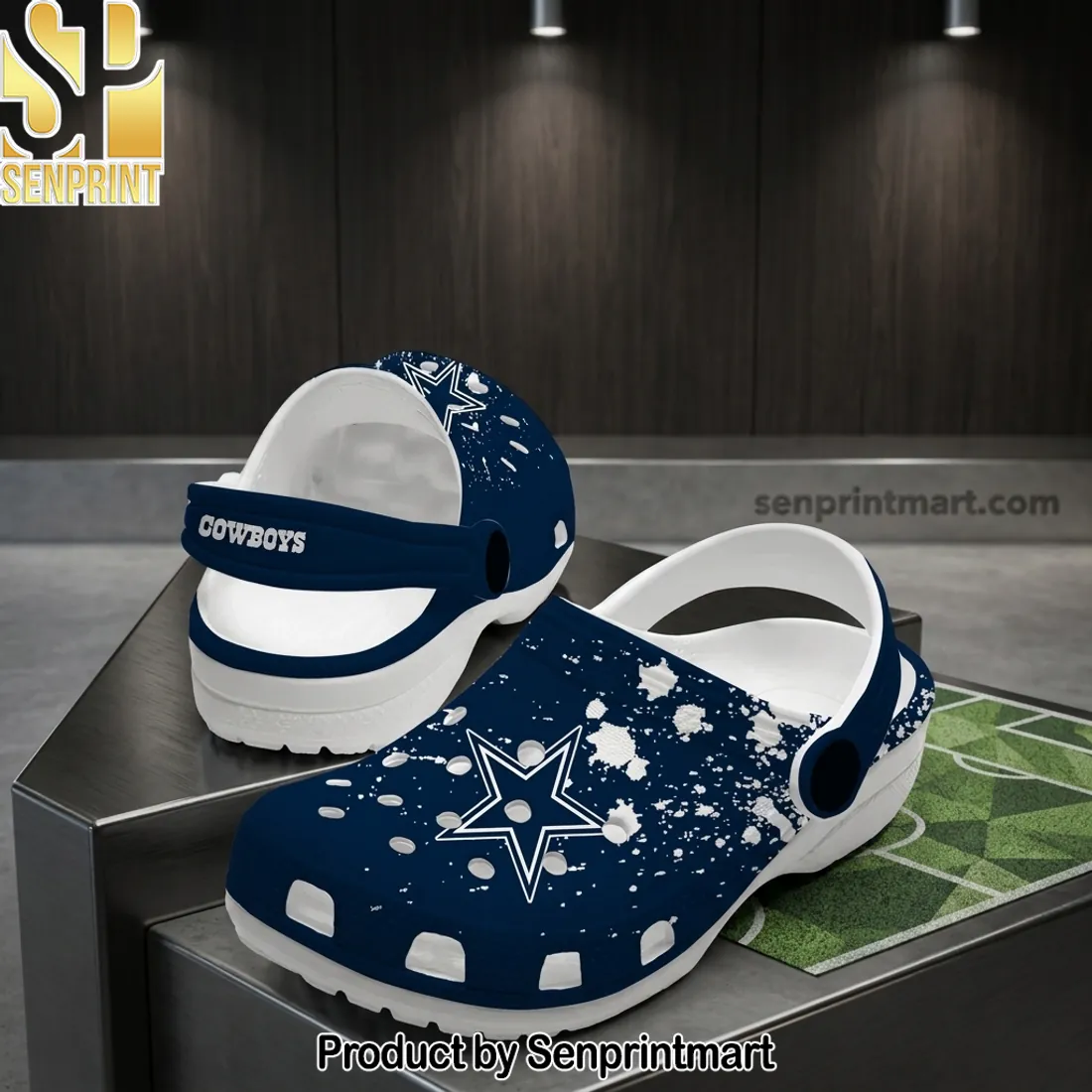 Dallas Cowboys Paint Splatter Star Logo Comfort Clog Shoes