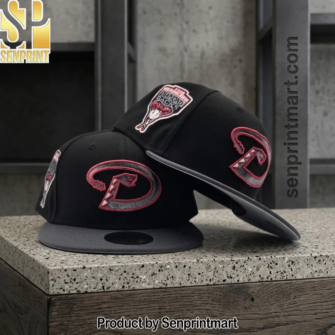 Arizona Diamondbacks 1998 Inaugural Season Side Patch Black Fitted Hat