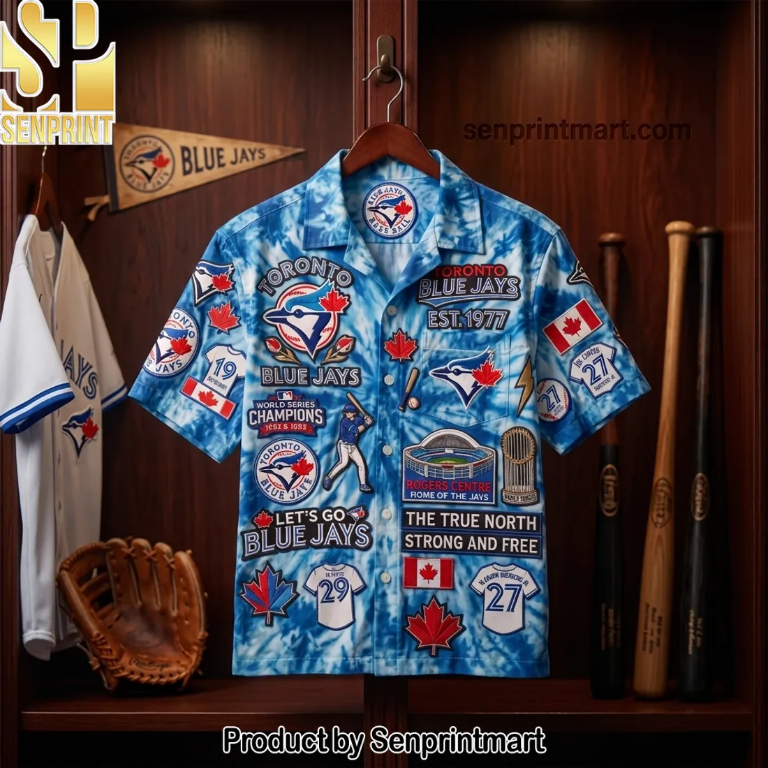 Toronto Blue Jays Est 1977 Tie Dye Premium Hawaiian Shirt