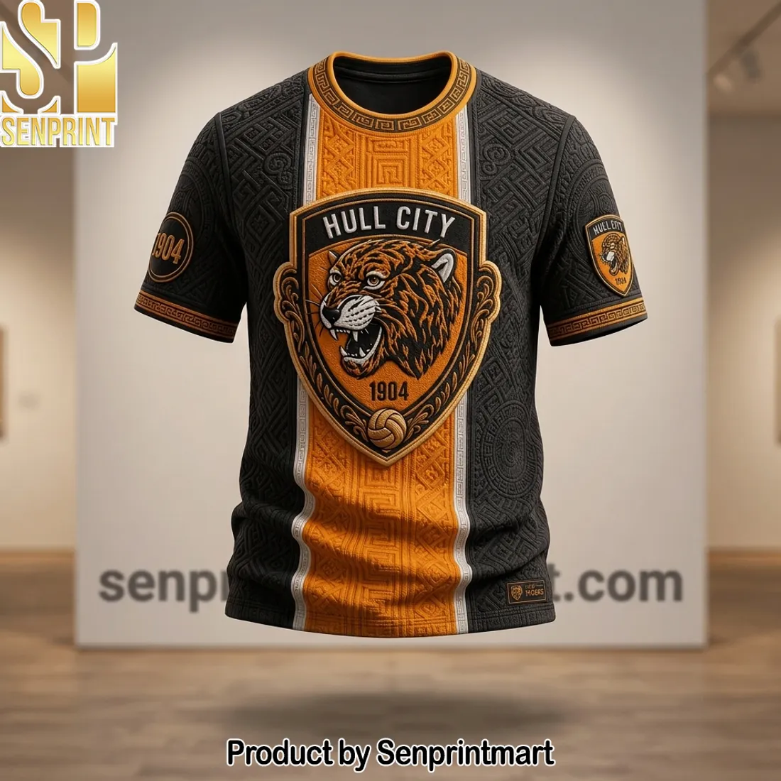 Hull City 1904 Premium 3D Embossed Football T-Shirt