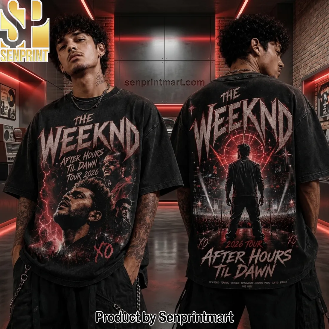 The Weeknd After Hours Til Dawn Tour 2026 Vintage Graphic T-Shirt