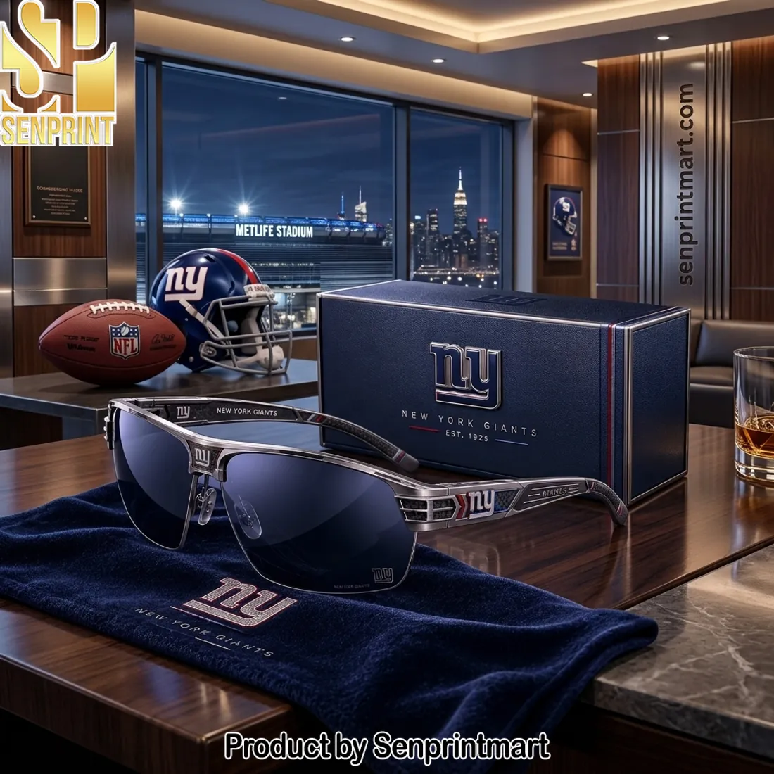 New York Giants Est 1925 Premium Unisex Sports Sunglasses