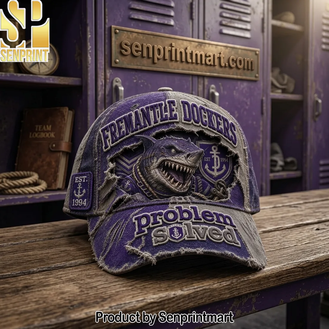 Fremantle Dockers Est 1994 Problem Solved Distressed Vintage Cap
