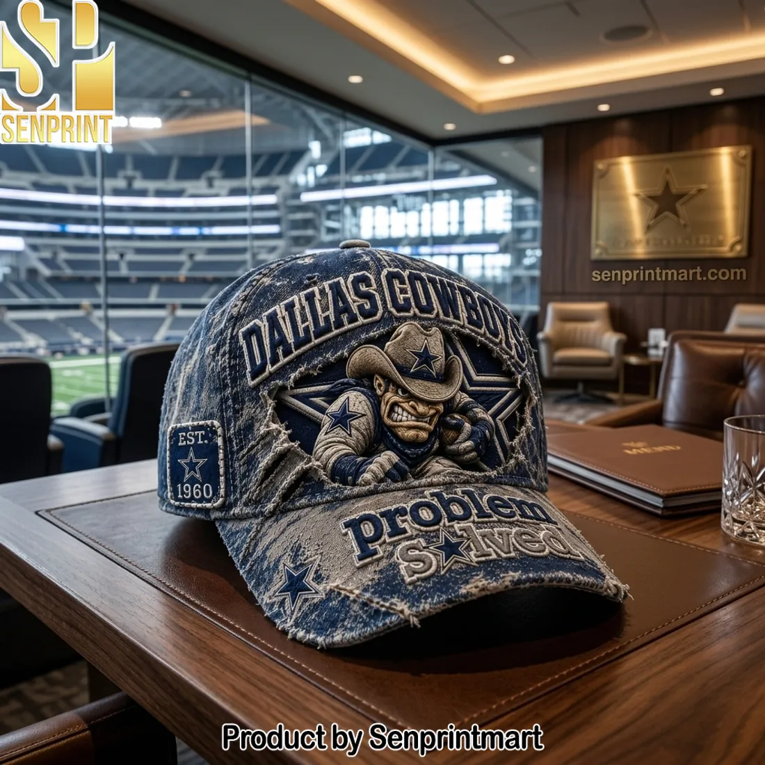 Dallas Cowboys Est 1960 Problem Solved Distressed Denim Baseball Cap