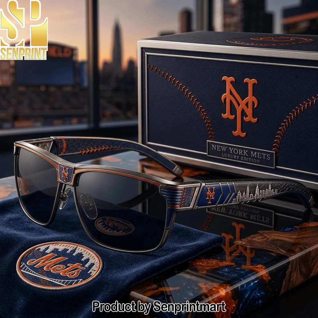 New York Mets Luxury Edition Premium Polarized Unisex Sunglasses