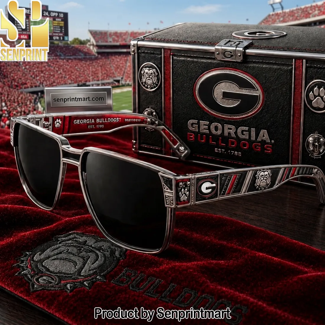 Georgia Bulldogs Est 1785 Premium NCAA Luxury Unisex Sunglasses