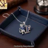 Army West Point Black Knights Mascot Iced Out Pendant Necklace
