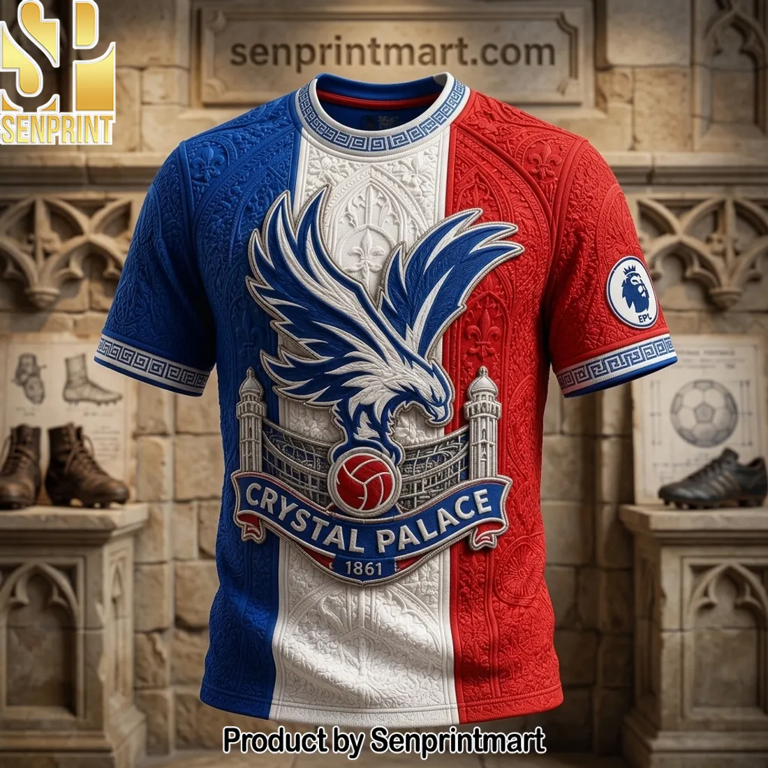 Crystal Palace FC 1861 Premium 3D Embossed Football Shirt