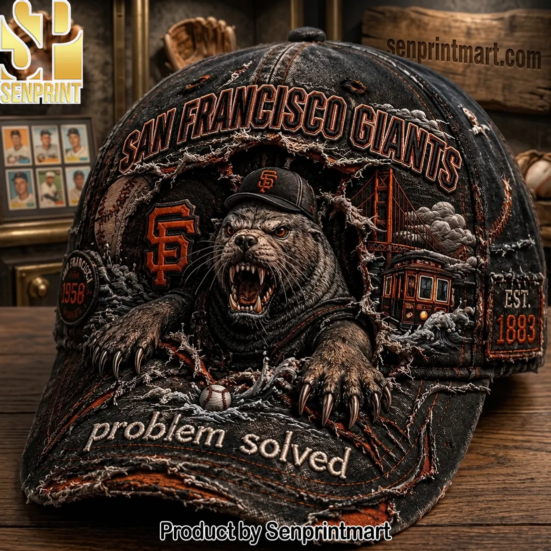 San Francisco Giants Problem Solved Distressed Vintage Cap