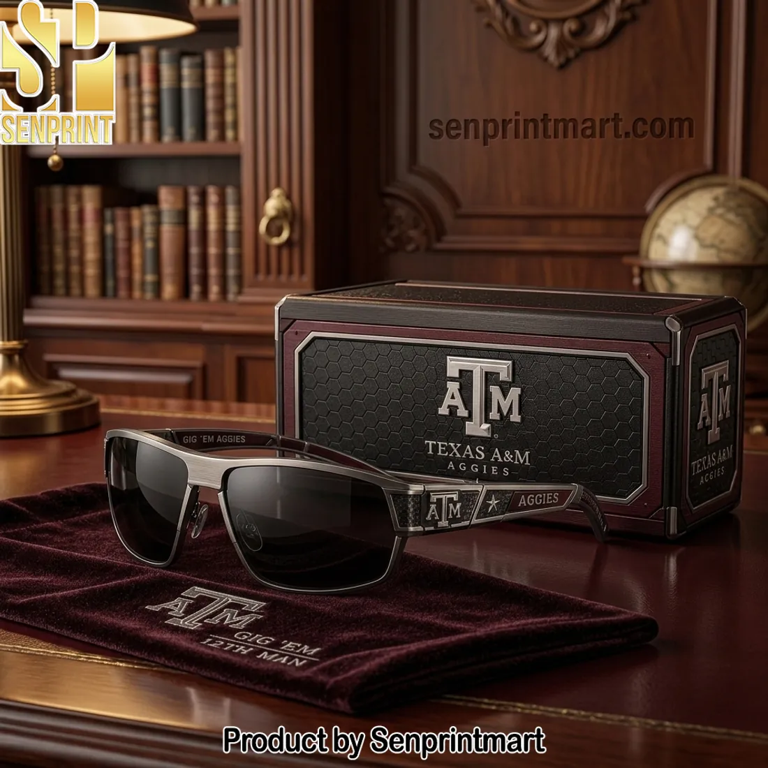 Texas A&M Aggies Premium Metal Frame Fan Sunglasses