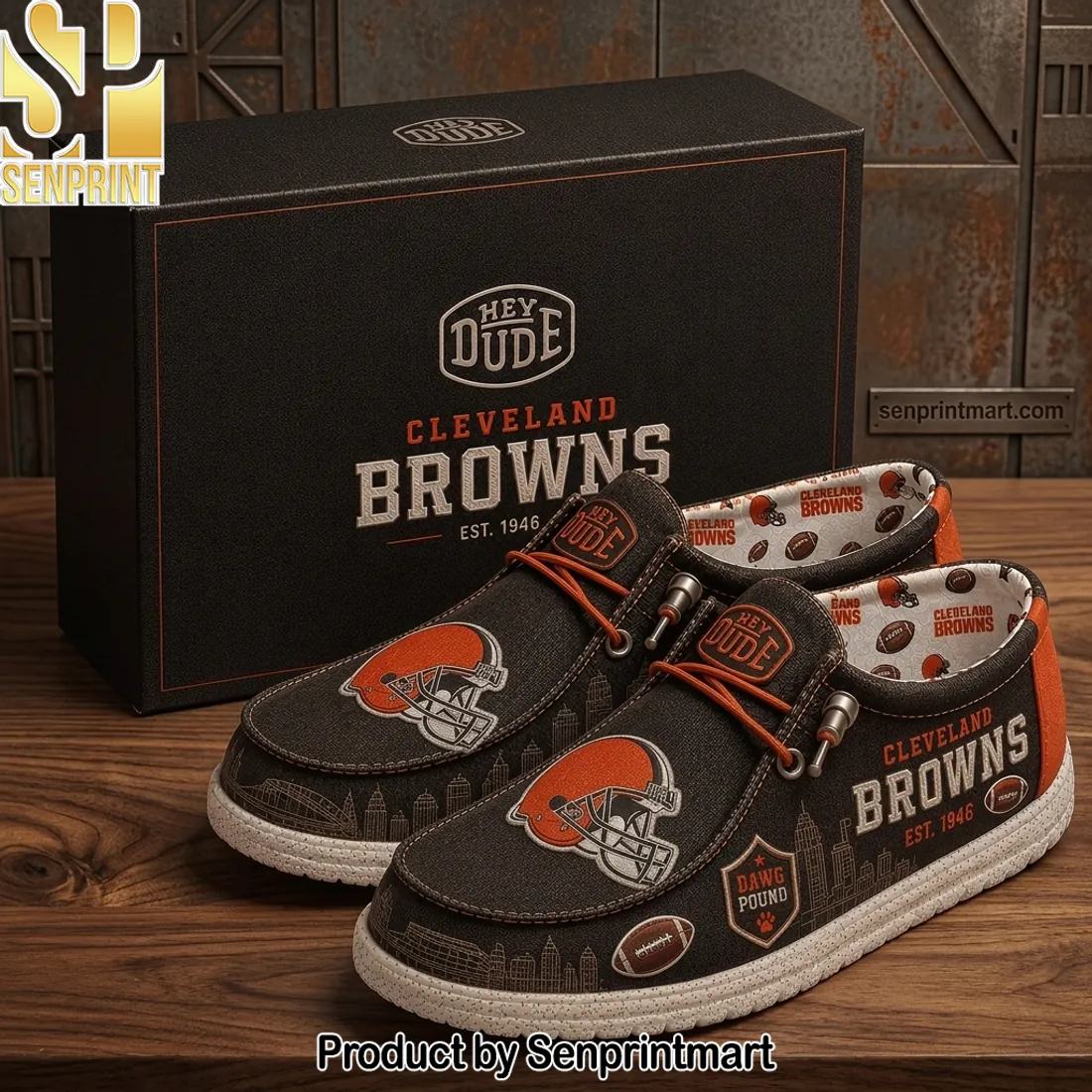 Cleveland Browns Dawg Pound Est 1946 Custom Canvas Loafer Shoes