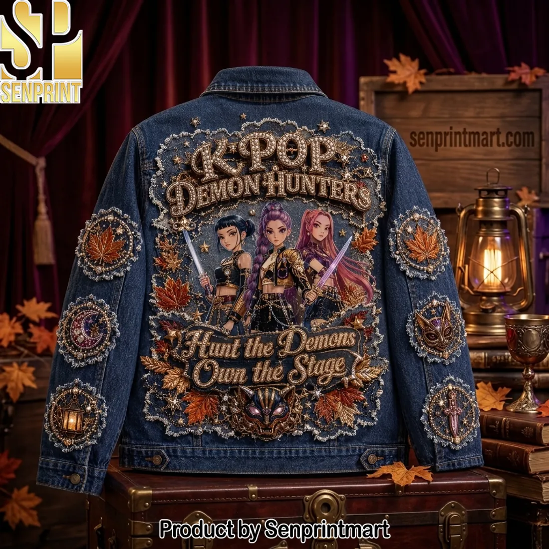 K-Pop Demon Hunters Embellished Premium Denim Jacket