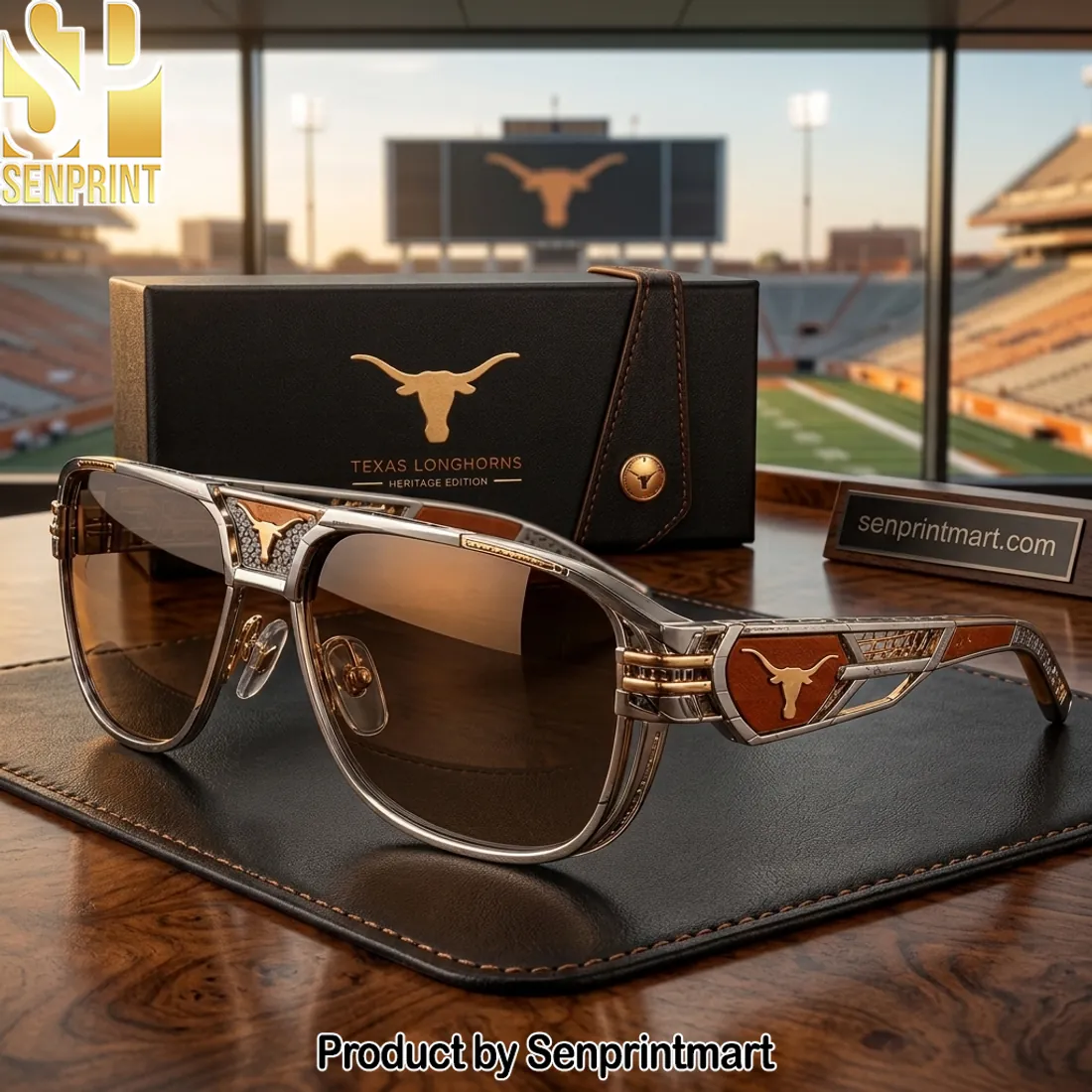 Texas Longhorns Heritage Edition Premium Luxury Aviator Sunglasses