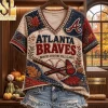 Chicago Bears NFL Quilted Design V-Neck Shirt