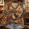 Atlanta Braves Country Fall Classic Quilted V-neck Shirt Atlanta Braves Country Fall Classic Quilted V-neck Shirt