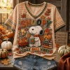 The Smurfs Autumn Adventures Premium V-neck Shirt The Smurfs Autumn Adventures Premium V-neck Shirt