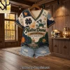 LSU Tigers Geaux Tigers Quilted Pattern 3D Graphic V-Neck Shirt