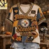 Bluey Cozy Fall Fun Halloween Applique V-neck Shirt Bluey Cozy Fall Fun Halloween Applique V-neck Shirt