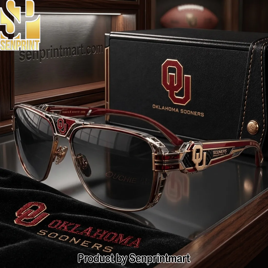 Oklahoma Sooners Premium Gold Accent Sunglasses