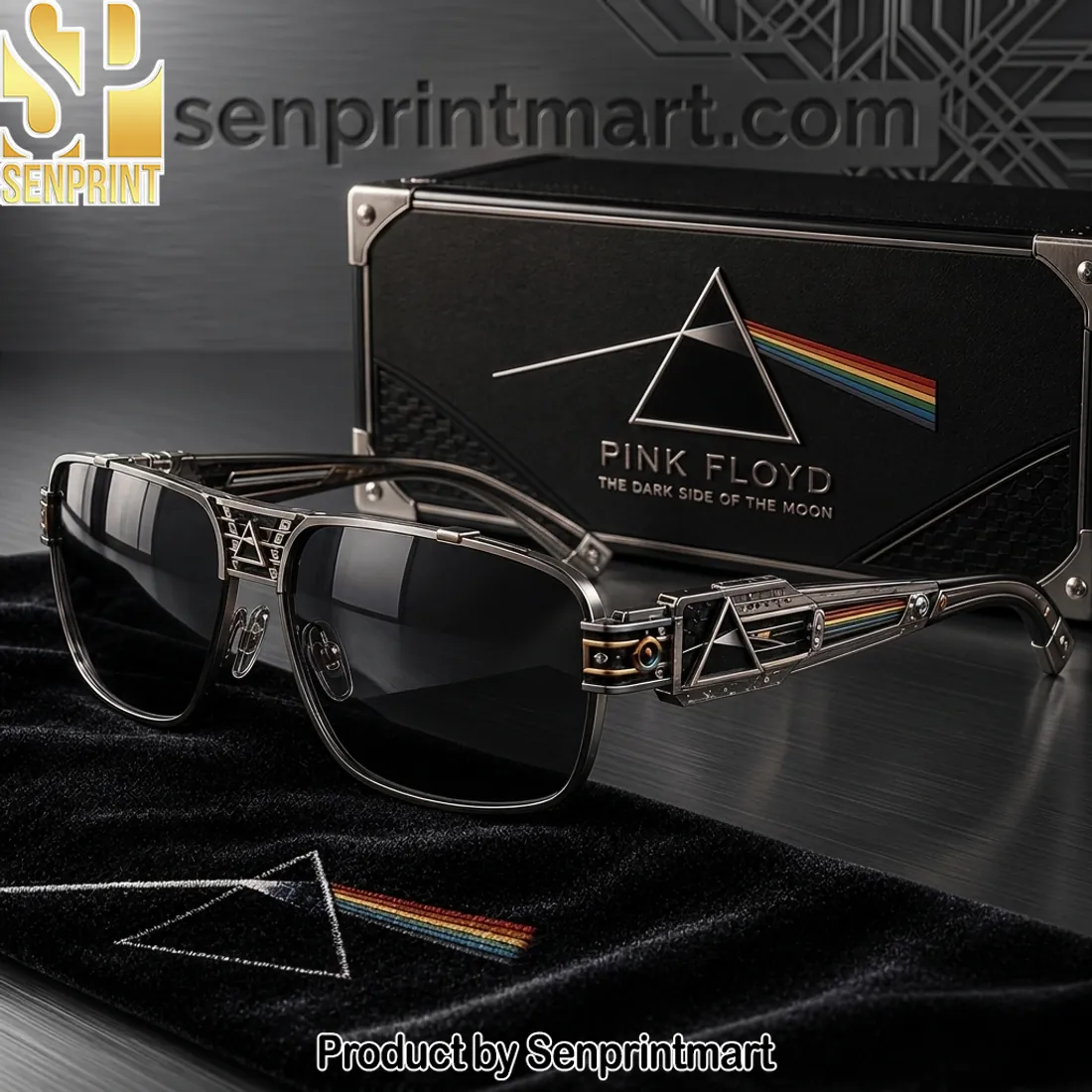 Pink Floyd The Dark Side of the Moon Premium Metal Frame Sunglasses