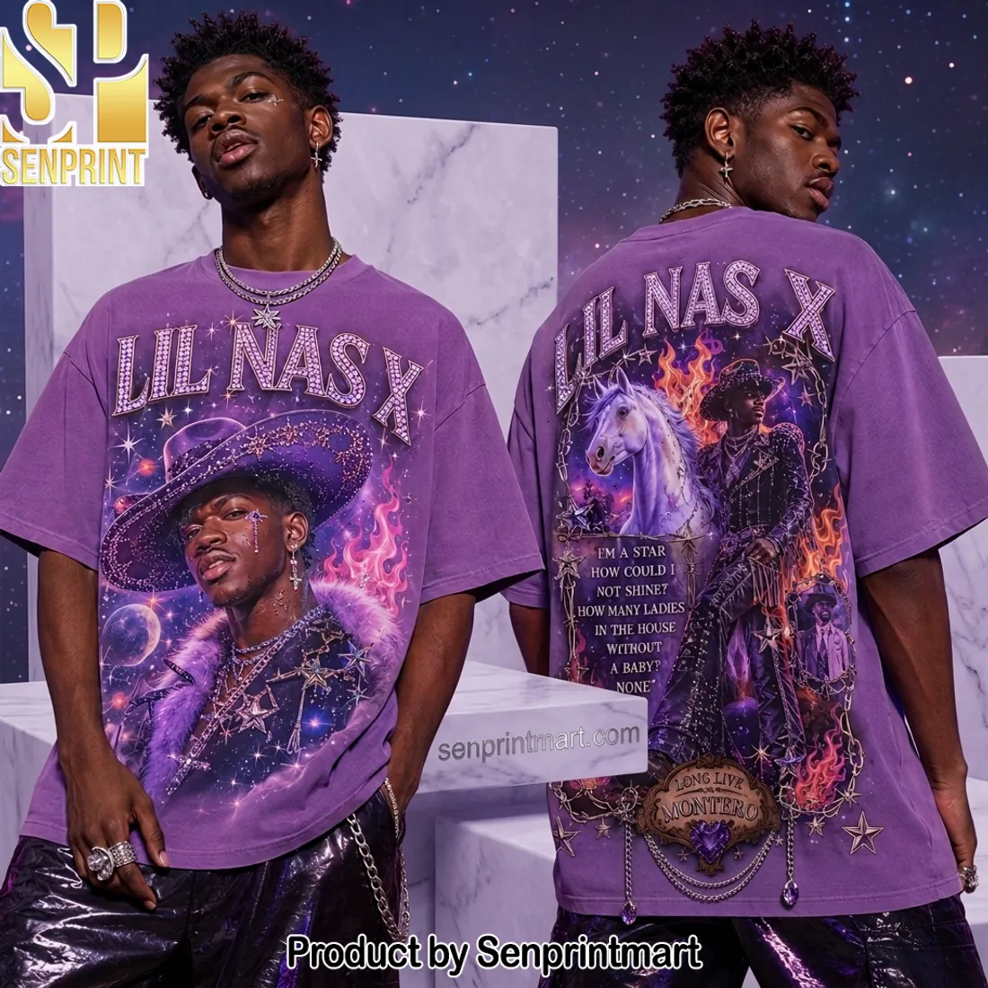 Lil Nas X Montero Album Oversized Graphic T-Shirt
