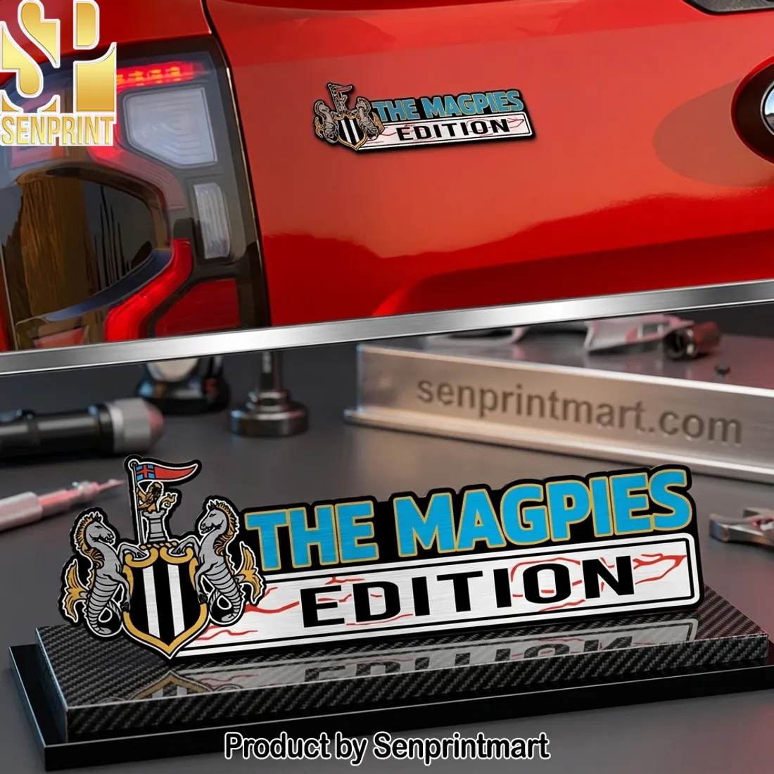 Newcastle United The Magpies Edition Premium 3D Car Emblem