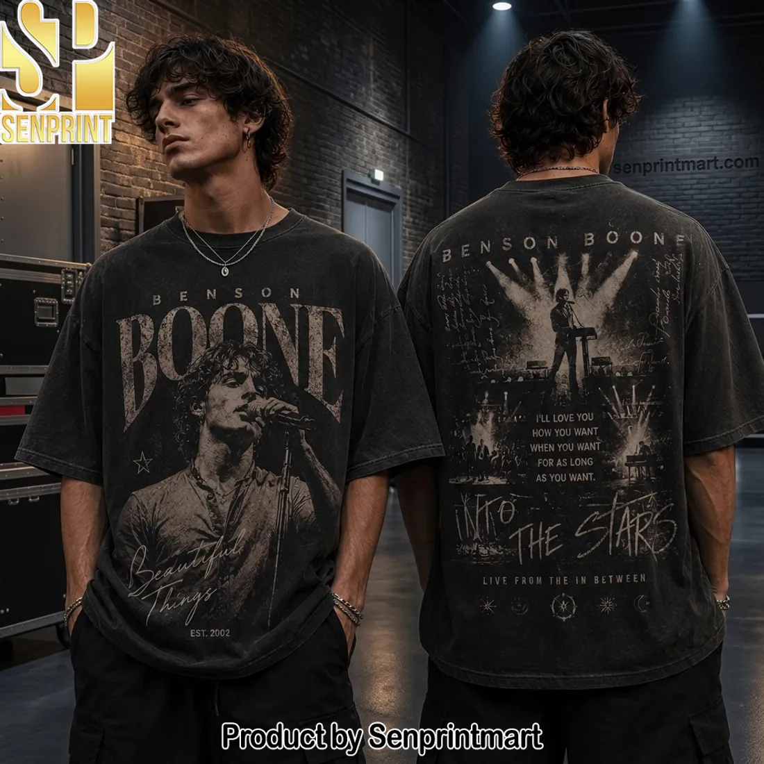 Benson Boone Beautiful Things Vintage Graphic Oversized T-Shirt