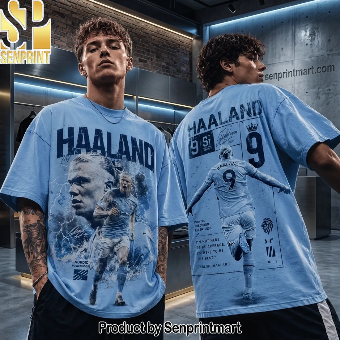 Erling Haaland Nordic Powerhouse Graphic T-Shirt