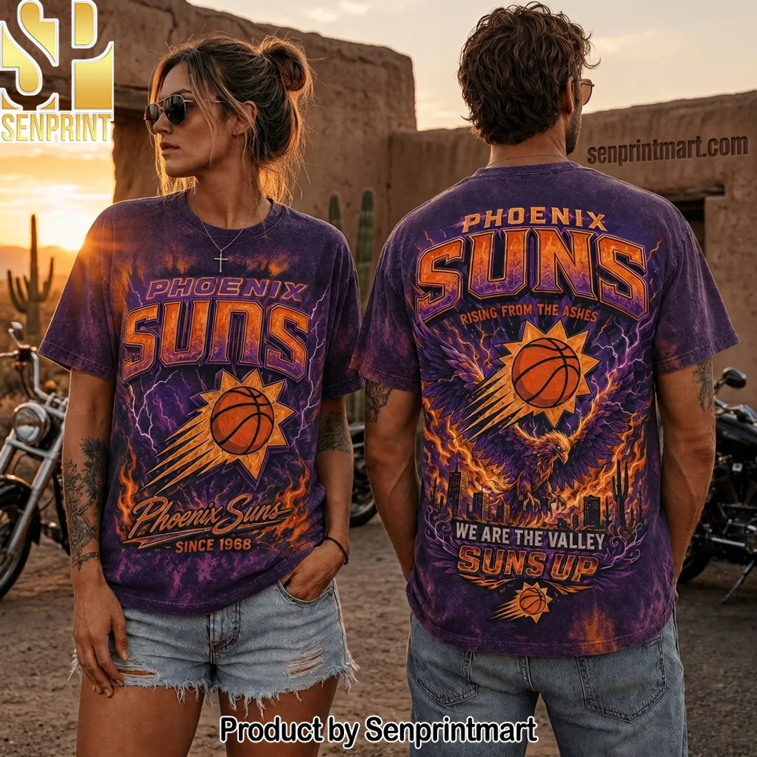 Phoenix Suns Rising From The Ashes Vintage Graphic T-Shirt