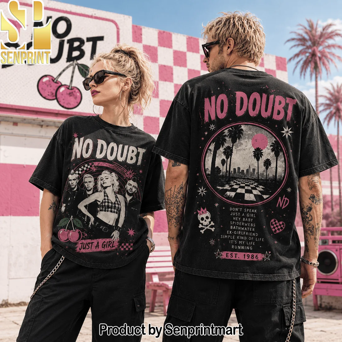 No Doubt Just A Girl Est 1986 Retro 90s Ska Punk Rock Band Vintage Graphic T-Shirt