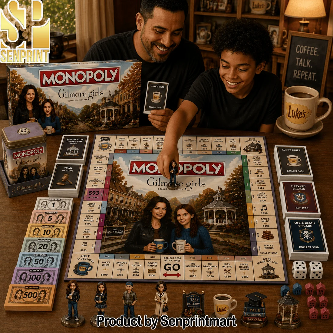 Gilmore Girls Stars Hollow Collector Edition Premium Monopoly Inspired Board Game Gilmore Girls Stars Hollow Collector Edition Premium Monopoly Inspired Board Game