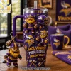 Minnesota Vikings NFL 3D Embossed Mascot Purple Pride 40oz Insulated Stainless Steel Travel Tumbler with Handle