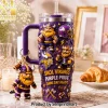 Minnesota Vikings NFL 3D Embossed Mascot Purple Pride 40oz Insulated Stainless Steel Travel Tumbler with Handle