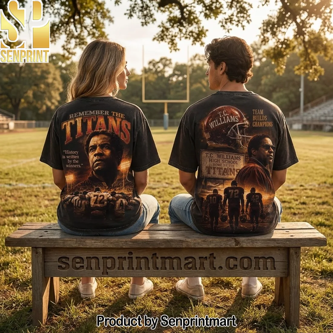 Remember The Titans T.C. Williams High School Vintage Wash Retro Football Movie Graphic T-Shirt Remember The Titans T.C. Williams High School Vintage Wash Retro Football Movie Graphic T-Shirt